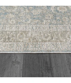 Dynamic Rugs DHARMA Light Blue/Beige 12040 2ft. 2in. x 7ft. Rect. Rug