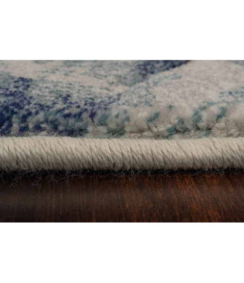 Dynamic Rugs ECLIPSE Cream/Blue 63322 7ft. 10in. x 10ft. 10in. Rect. Rug