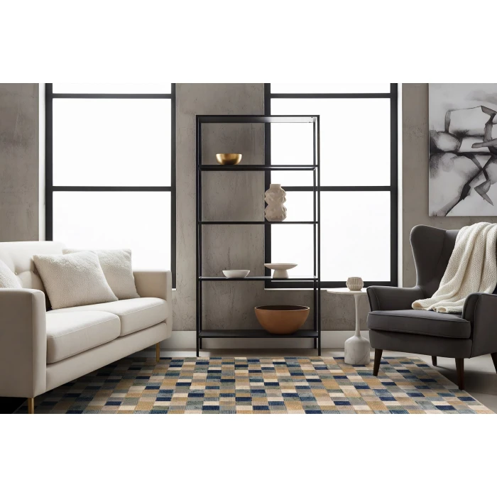 Dynamic Rugs ECLIPSE Multi/Blue 63339 5ft. 3in. x 7ft. 7in. Rect. Rug