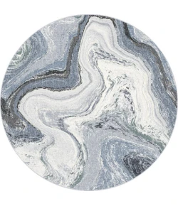 Dynamic Rugs ECLIPSE Grey/Cream 63436 7ft. 10in. Round Rug