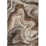 Dynamic Rugs ECLIPSE Cream/Mocha 63436 5ft. 3in. x 7ft. 7in. Rect. Rug
