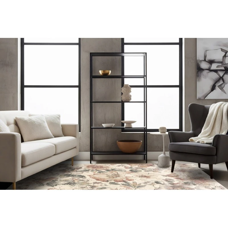 Dynamic Rugs ECLIPSE Cream/Multi 63528 6ft. 7in. x 9ft. 6in. Rect. Rug