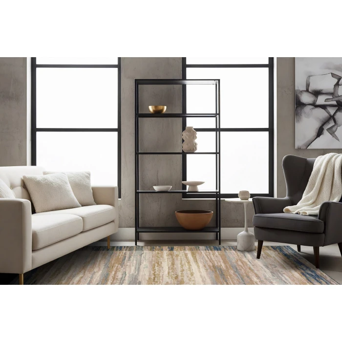 Dynamic Rugs ECLIPSE Blue/Grey 79138 7ft. 10in. x 10ft. 10in. Rect. Rug