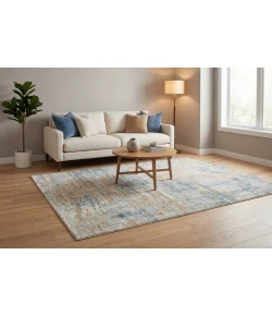 Dynamic Rugs EDEN Cream/Beige/Blue 10941 9ft. x 12ft. 6in. Rect. Rug