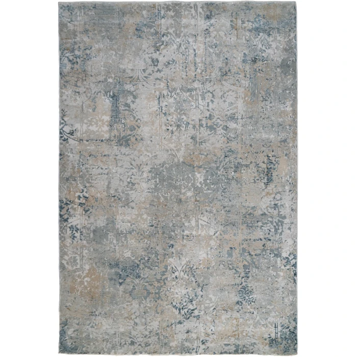 Dynamic Rugs EDEN Cream/Beige/Navy 10944 6ft. 7in. x 9ft. 6in. Rect. Rug