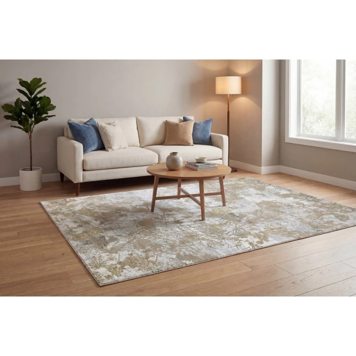 Dynamic Rugs EDEN Cream/Beige 10946 6ft. 7in. x 9ft. 6in. Rect. Rug