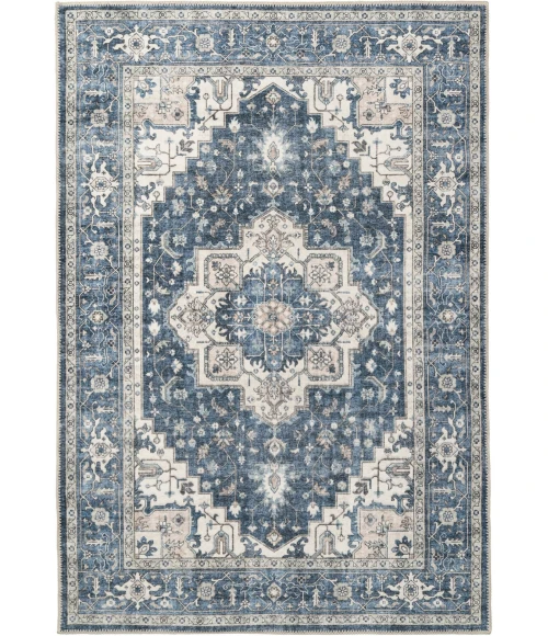 Dynamic Rugs ELISE Navy/Ivory 6302 2ft. 6in. x 7ft. 6in. Rect. Rug
