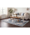 Dynamic Rugs ELISE Navy/Ivory 6302 2ft. 6in. x 7ft. 6in. Rect. Rug