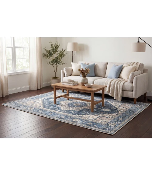 Dynamic Rugs ELISE Navy/Ivory 6302 2ft. 6in. x 7ft. 6in. Rect. Rug