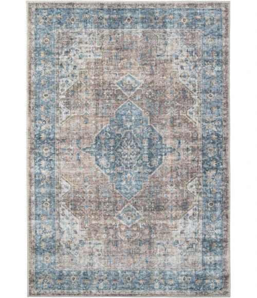 Dynamic Rugs ELISE Red/Blue/Beige 6305 5ft. 3in. x 7ft. Rect. Rug