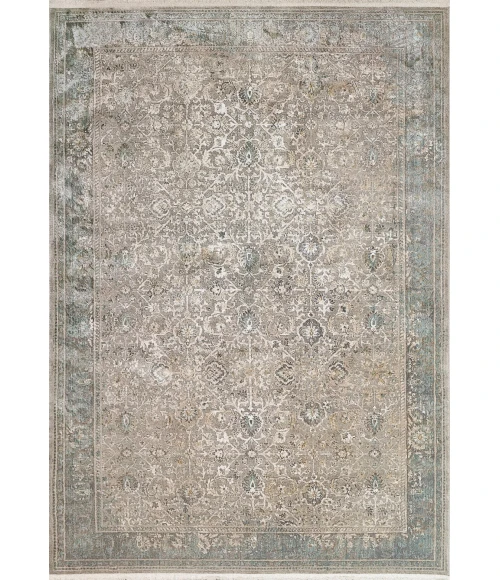 Dynamic Rugs ELLA Grey/Ivory/Blue 3981 2ft. x 3ft. 11in. Rect. Rug