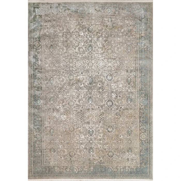 Dynamic Rugs ELLA Grey/Ivory/Blue 3981 9ft. 2in. x 12ft. 5in. Rect. Rug
