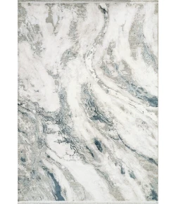 Dynamic Rugs ELLA Grey/Ivory/Blue 3986 2ft. 2in. x 7ft. 7in. Rect. Rug
