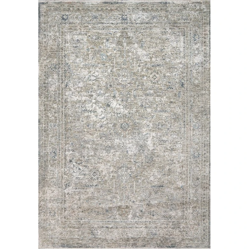 Dynamic Rugs FLARE Beige/Ivory/Blue 14741 5ft. 3in. x 7ft. 7in. Rect. Rug