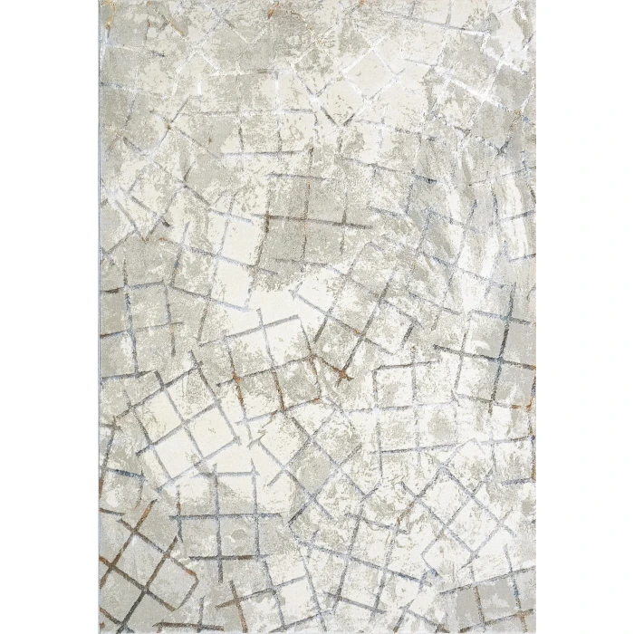 Dynamic Rugs GOLD Cream/Silver/Gold 1354 7ft. 10in. x 10ft. 10in. Rect. Rug