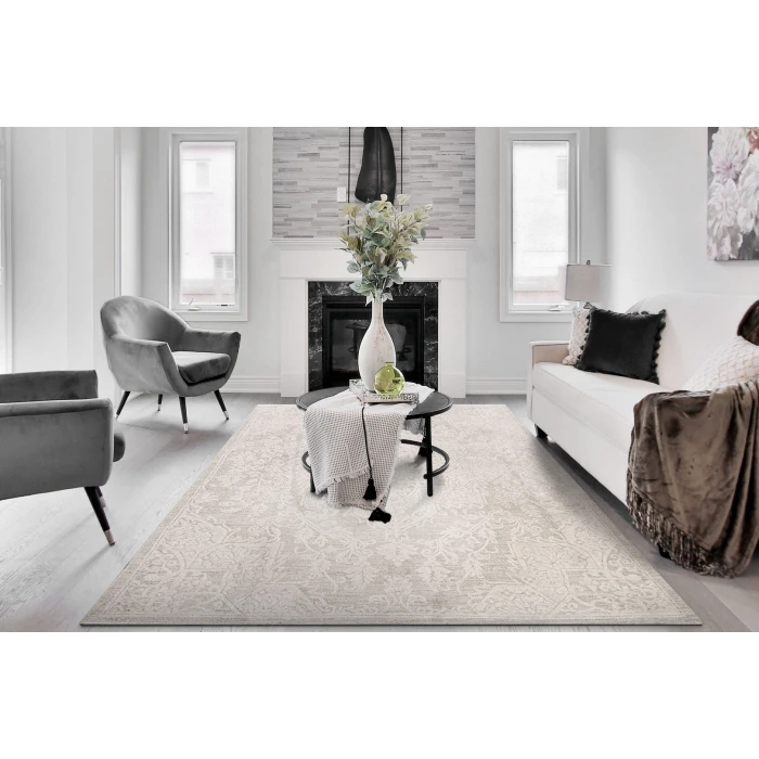 Dynamic Rugs HAMILTON Cream 10602 9ft. x 12ft. 6in. Rect. Rug