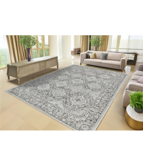 Dynamic Rugs HAMILTON Grey/Dark Grey 10605 9ft. x 12ft. 6in. Rect. Rug