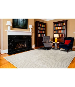 Dynamic Rugs HARMONY Ivory/Grey 59019 7ft. 10in. x 10ft. 10in. Rect. Rug