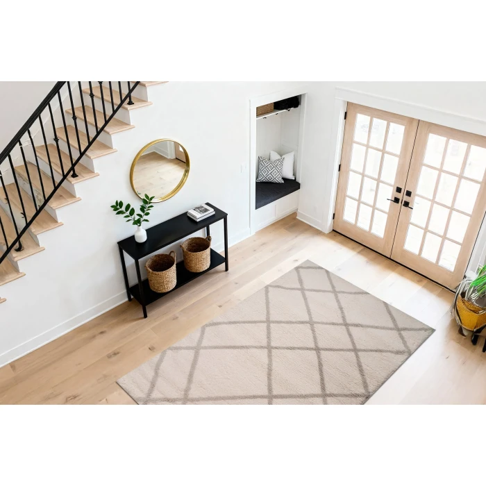 Dynamic Rugs HAVEN Ivory/Grey 19594 7ft. 10in. x 10ft. Rect. Rug