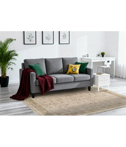 Dynamic Rugs HUDSON Beige/Dark Beige 1451 2ft. x 7ft. 5in. Rect. Rug