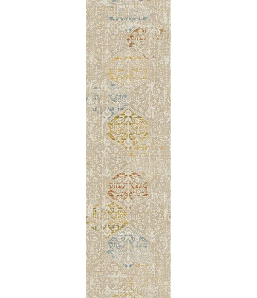 Dynamic Rugs HUDSON Beige/Multi 1452 2ft. x 7ft. 5in. Rect. Rug