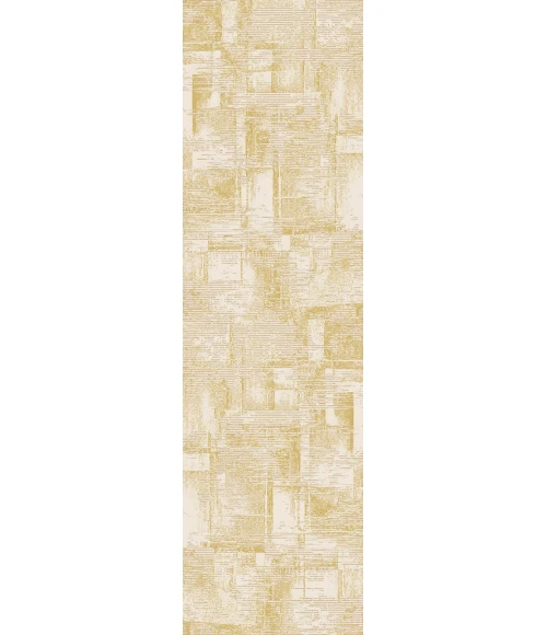 Dynamic Rugs HUDSON Gold 1454 2ft. x 7ft. 5in. Rect. Rug