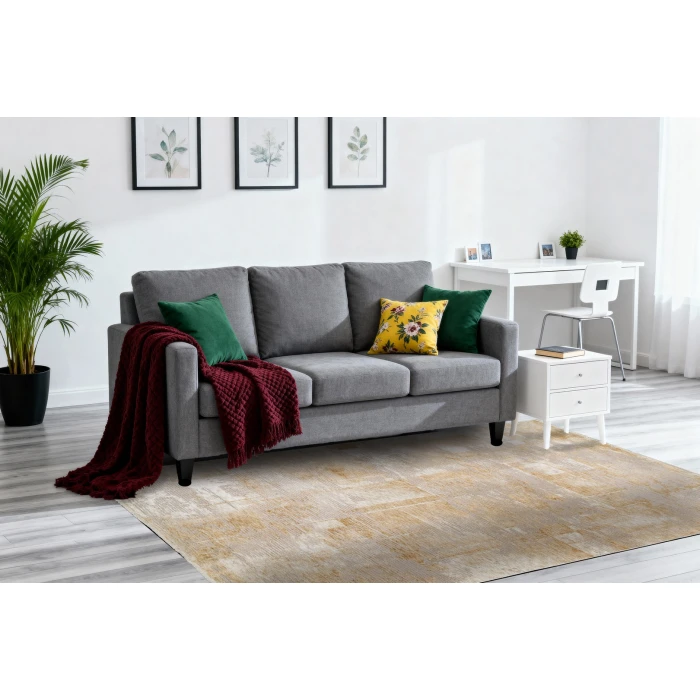 Dynamic Rugs HUDSON Gold 1454 7ft. 10in. x 10ft. 10in. Rect. Rug