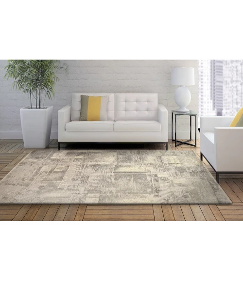 Dynamic Rugs HUDSON Beige/Grey 1454 6ft. 7in. x 9ft. 10in. Rect. Rug