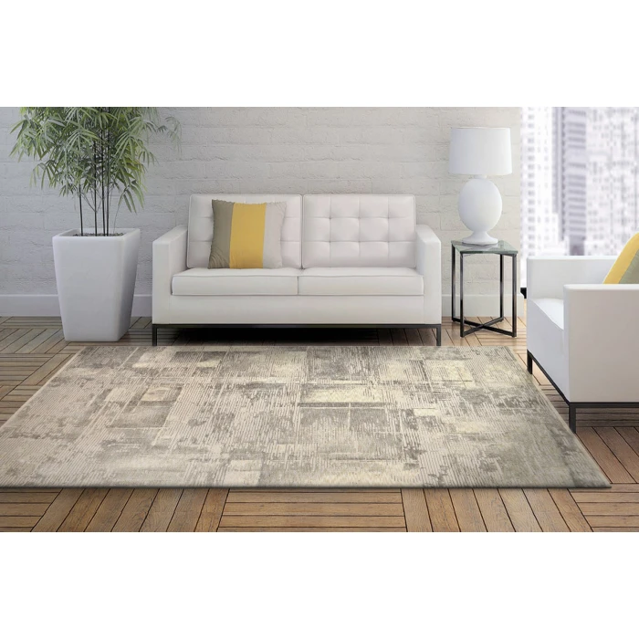 Dynamic Rugs HUDSON Beige/Grey 1454 7ft. 10in. x 10ft. 10in. Rect. Rug