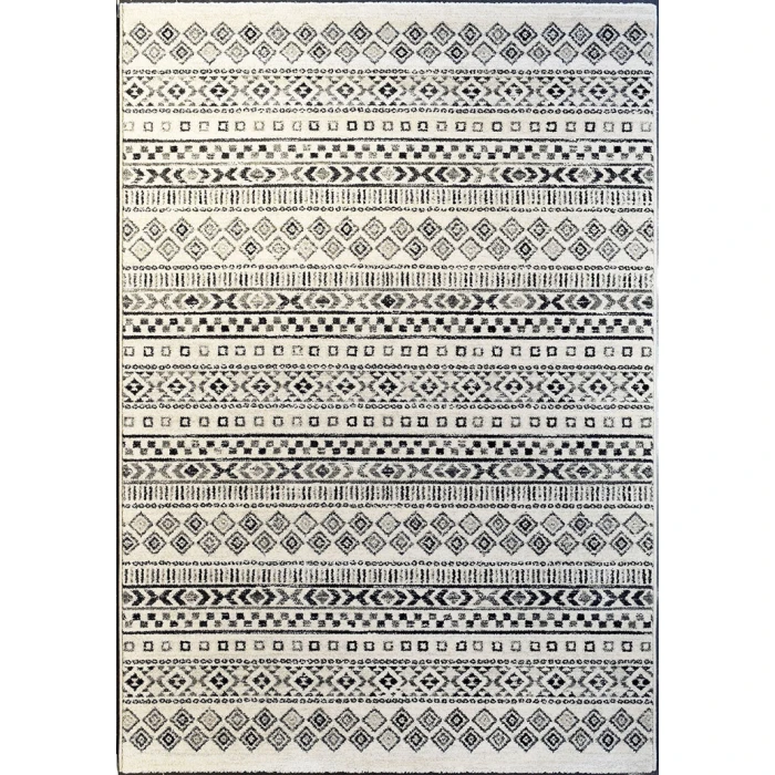 Dynamic Rugs INFINITY Ivory/Grey 32982 5ft. 3in. x 7ft. 7in. Rect. Rug