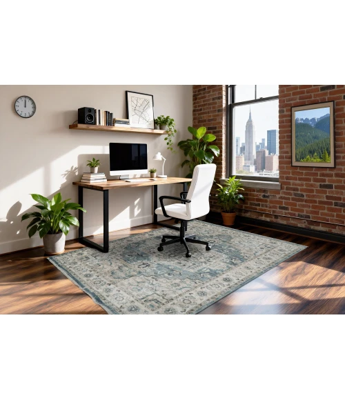 Dynamic Rugs JUNO Light Blue/Cream 6882 2ft. 2in. x 7ft. 5in. Rect. Rug