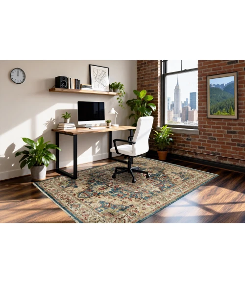 Dynamic Rugs JUNO Navy/Red 6882 2ft. 2in. x 7ft. 5in. Rect. Rug