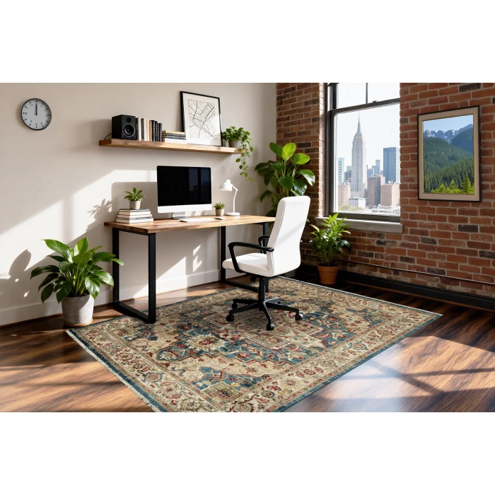 Dynamic Rugs JUNO Navy/Red 6882 2ft. x 3ft. 11in. Rect. Rug