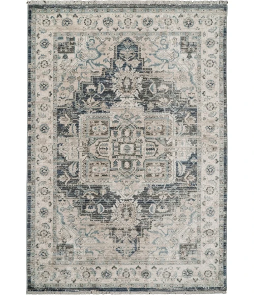 Dynamic Rugs JUNO Dark Blue/Cream 6882 5ft. 3in. x 7ft. 7in. Rect. Rug