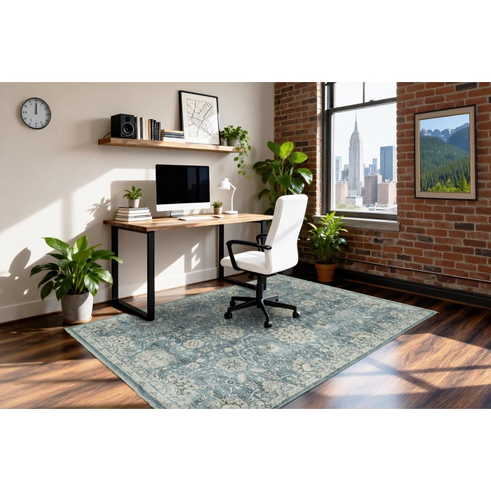 Dynamic Rugs JUNO Light Blue 6883 2ft. x 3ft. 11in. Rect. Rug