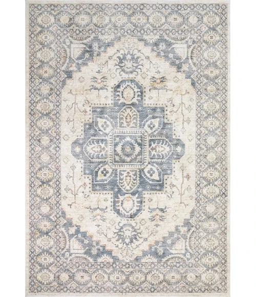 Dynamic Rugs JUPITER Beige/Navy/Multi 3106 2ft. 2in. x 11ft. Rect. Rug