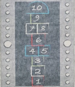 Dynamic Rugs KIDZ Grey/Multi 8083 4ft. x 6ft. Rect. Rug