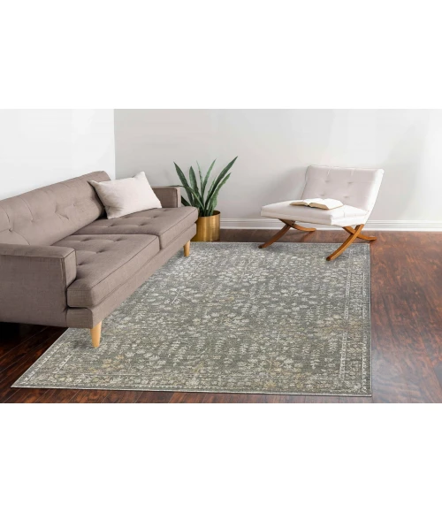 Dynamic Rugs KYRA Grey/Dark Grey 13705 7ft. 10in. x 10ft. 2in. Rect. Rug