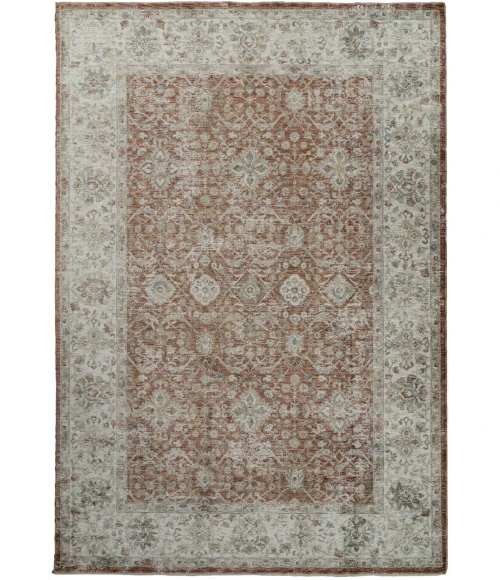 Dynamic Rugs LUMINOUS Rust/Cream 17603 5ft. 3in. x 7ft. 6in. Rect. Rug