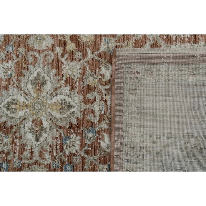 Dynamic Rugs LUMINOUS Rust/Cream 17603 6ft. 7in. x 9ft. 6in. Rect. Rug