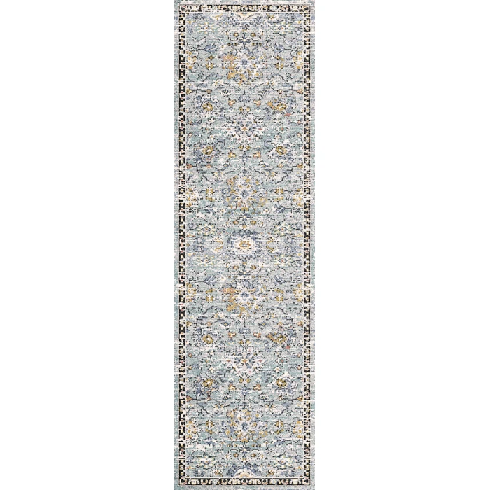 Dynamic Rugs MABEL Aqua/Multi 4092 2ft. 2in. x 7ft. 7in. Rect. Rug
