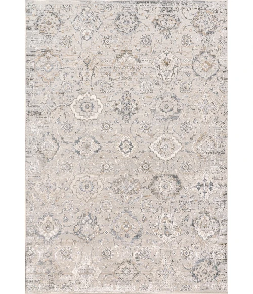 Dynamic Rugs MARINA White/Grey 8057 5ft. 3in. x 7ft. Rect. Rug