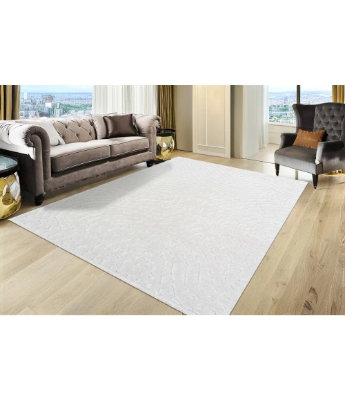 Dynamic Rugs MASAI White 14024 7ft. 10in. x 10ft. 10in. Rect. Rug