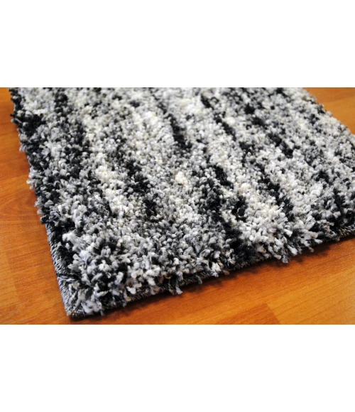 Dynamic Rugs MEHARI Black/White 23094 7ft. 10in. x 10ft. 10in. Rect. Rug