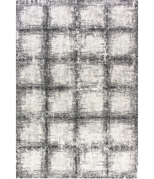 Dynamic Rugs MEHARI Black/White 23095 7ft. 10in. x 10ft. 10in. Rect. Rug
