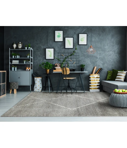 Dynamic Rugs MEHARI Grey 23229 7ft. 10in. x 10ft. 10in. Rect. Rug