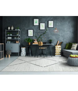 Dynamic Rugs MEHARI Ivory/Grey 23229 7ft. 10in. x 10ft. 10in. Rect. Rug