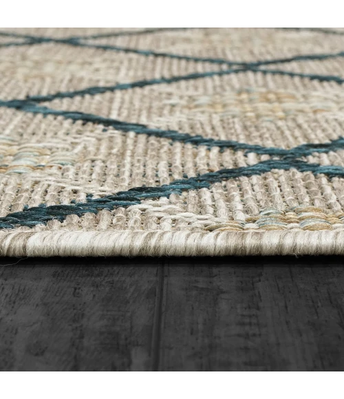 Dynamic Rugs MELISSA Ivory/Grey 4232 2ft. 2in. x 7ft. 3in. Rect. Rug