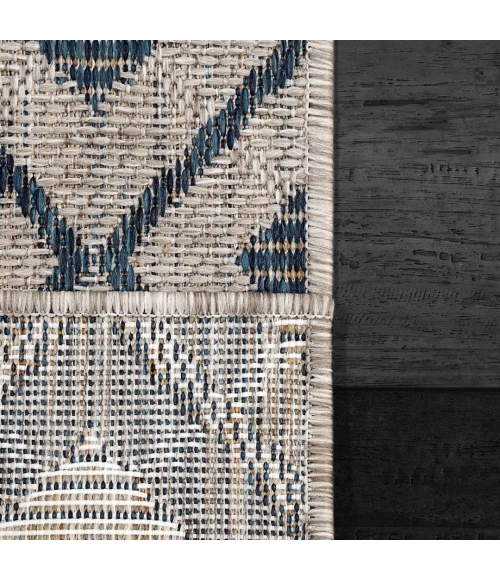 Dynamic Rugs MELISSA Grey/Blue 4232 2ft. 2in. x 7ft. 3in. Rect. Rug