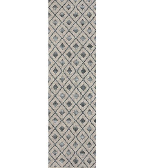 Dynamic Rugs MELISSA Grey/Blue 4232 2ft. 2in. x 7ft. 3in. Rect. Rug